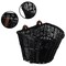 Wickerwise Black Wicker Front Cargo Bike Basket with Stylish Faux Leather Straps QI003420.B - alternate 2